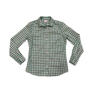 J.Crew Green & White gingham blouse SMALL